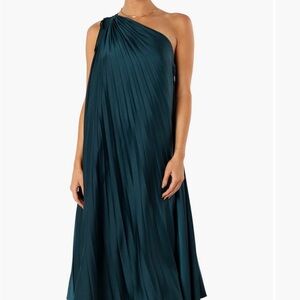 Petal & Pup Teal One Shoulder Dress